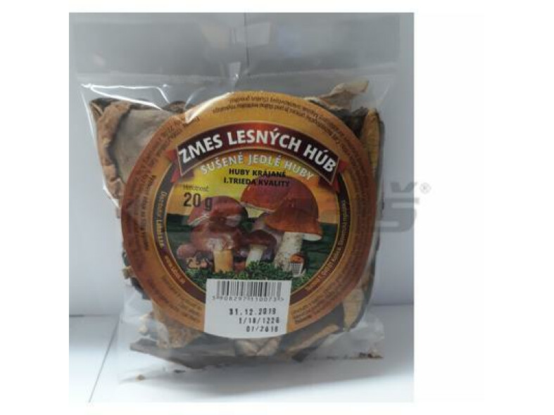 HUBY SUŠENÉ ZMES LESNÝCH HÚB KRÁJANÉ 20g SÁČOK