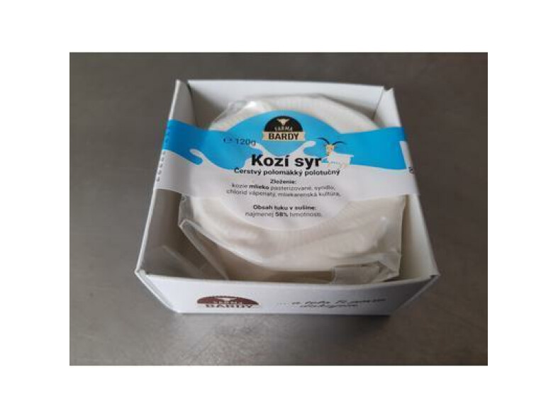 SYR KOZÍ ČERSTVÝ POLOMÄKKÝ 120g BARDY