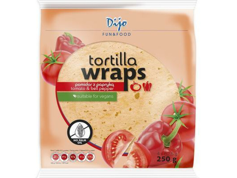 TORTILLA PARADAJKOVO-PAPRIKOVÁ 250g DIJO