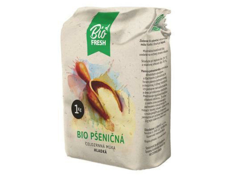 MÚKA BIO PŠENIČNÁ CELOZRNNÁ HLADKÁ 1kg FRESH