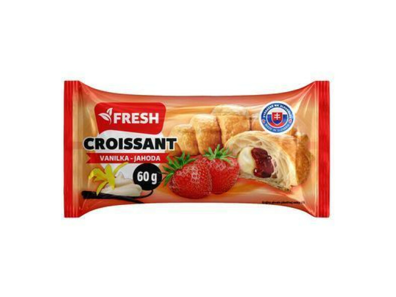 CROISSANT S JAHODOVO-VANILKOVOU NÁPLŇOU 60g FRESH