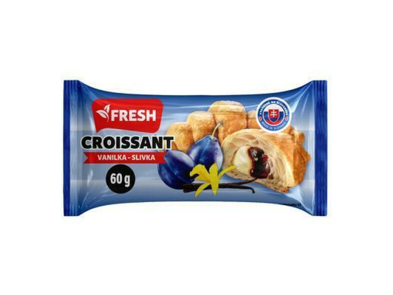 CROISSANT S VANILKOVO-SLIVKOVOU NÁPLŇOU 60g FRESH