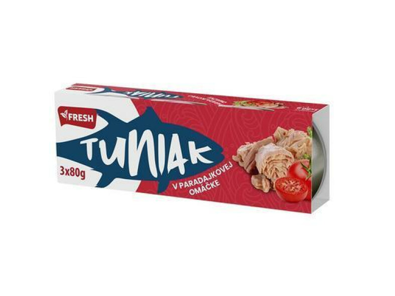 TUNIAK V PARADAJKOVEJ OMÁČKE 3x80g / PP 156g FRESH
