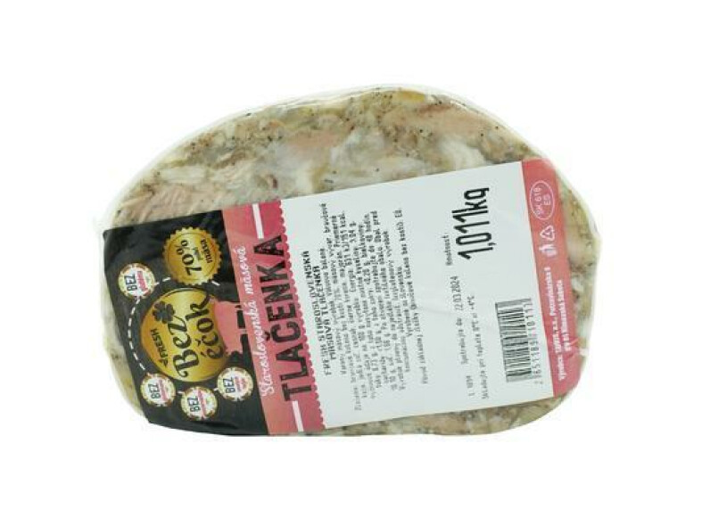 TLAČENKA STAROSLOVENSKÁ MÄSOVÁ VB cca 1000g /VÁHA/ FRESH 70% PODIEL MÄSA