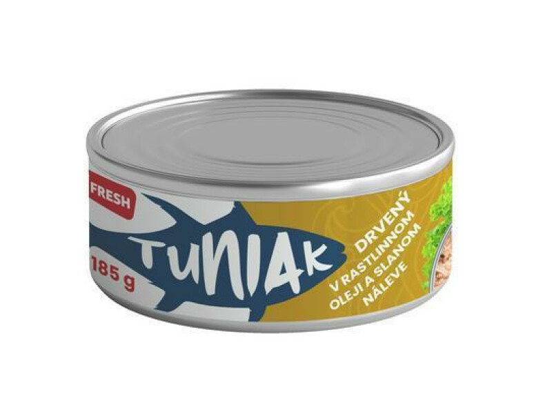 TUNIAK V OLEJI RASTLINNOM DRVENÝ 185g / PP 130g FRESH