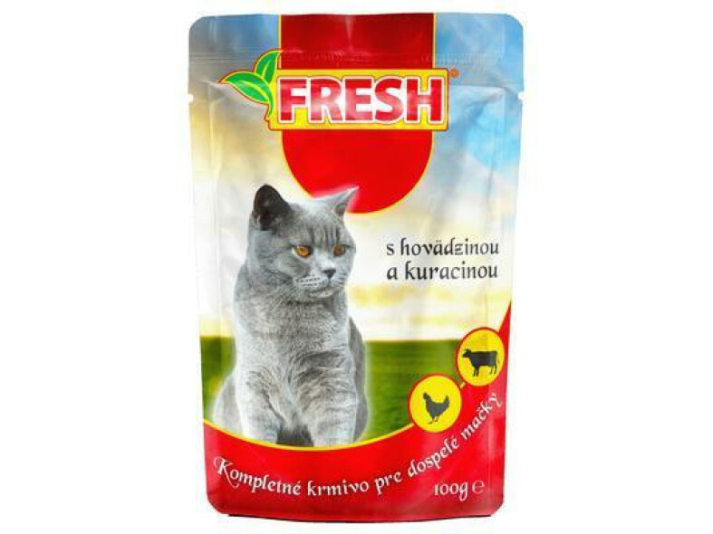 KAPSIČKA MAČKA HOVÄDZIE+HYDINA 100g FRESH 