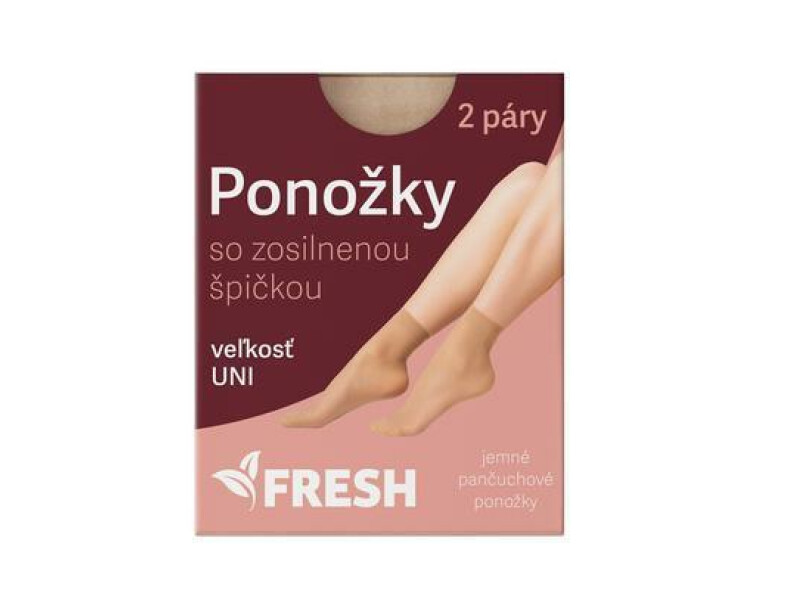 PONOŽKY DÁMSKE TELOVÉ 2 PÁRY UNI FRESH