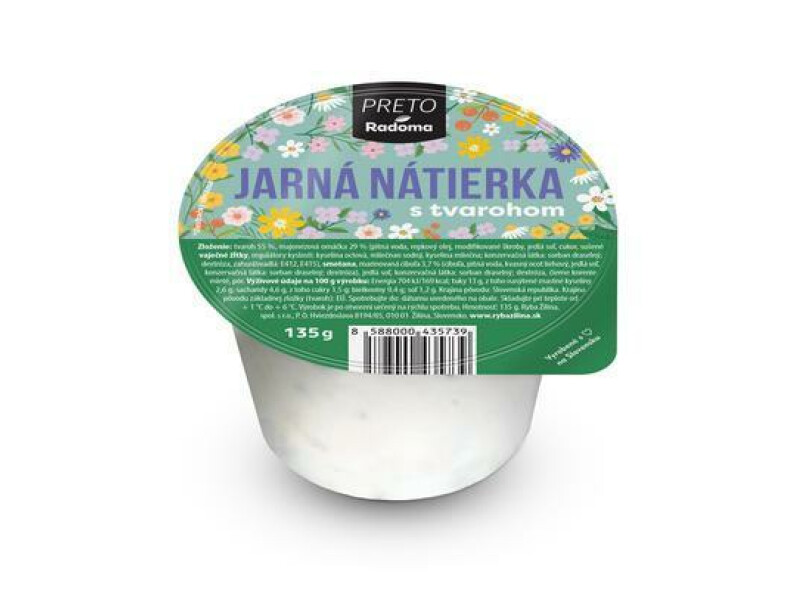 NÁTIERKA JARNÁ S TVAROHOM 135g PRETO