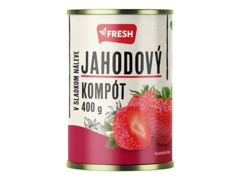KOMPÓT JAHODY 400g / PP 160g FRESH