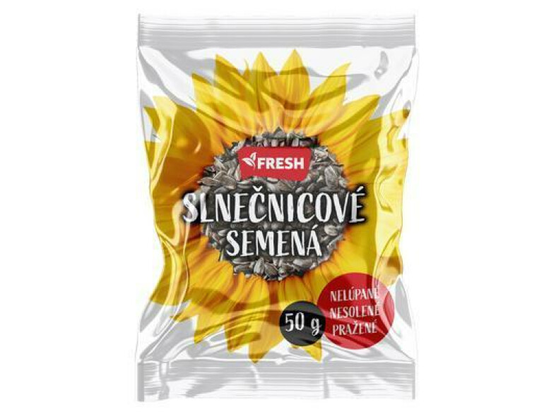 SEMENÁ SLNEČNICA NELÚPANÁ PRAŽENÁ 50g FRESH