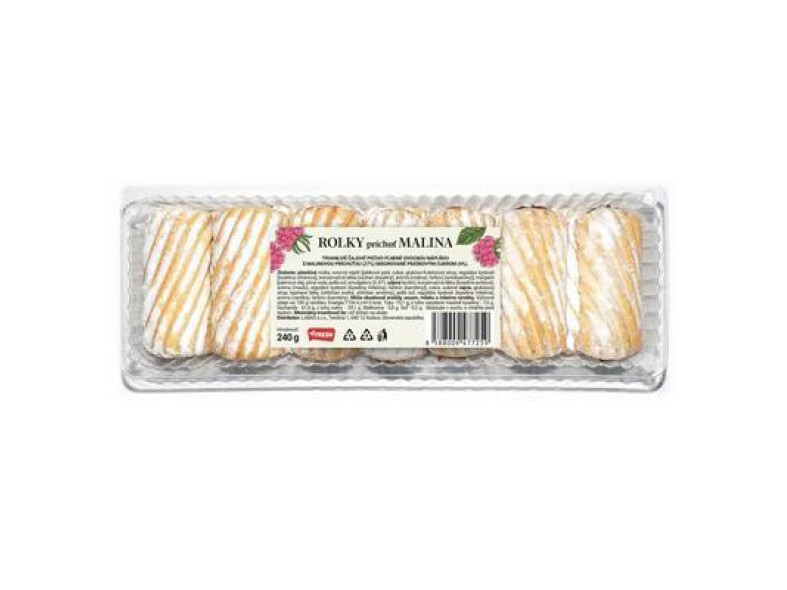 PEČIVO ČAJOVÉ ROLKY PRÍCHUŤ MALINA 240g FRESH