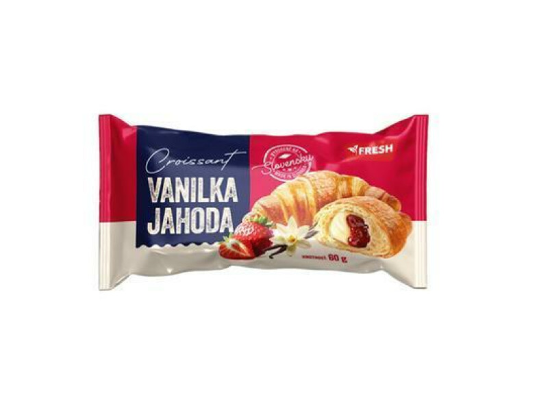 CROISSANT S JAHODOVO-VANILKOVOU NÁPLŇOU 60g FRESH 