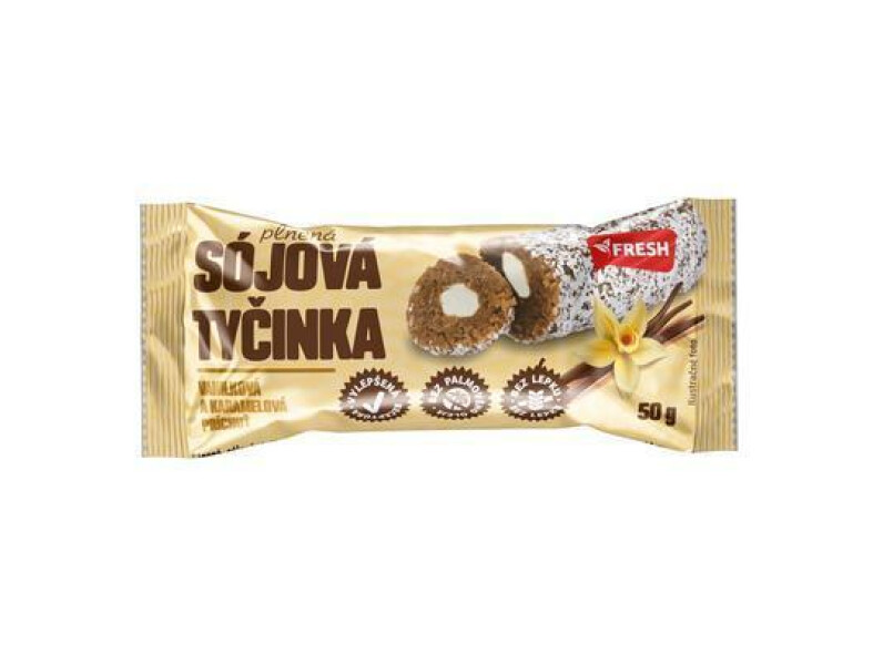 TYČINKA SÓJOVÁ S VANILKOVOU NÁPLŇOU 50g FRESH