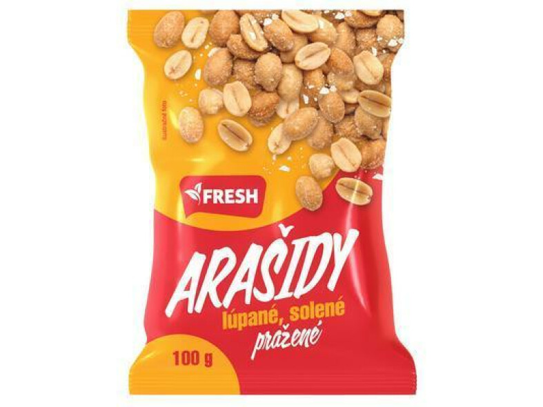 ARAŠIDY SOLENÉ LÚPANÉ PRAŽENÉ 100g FRESH