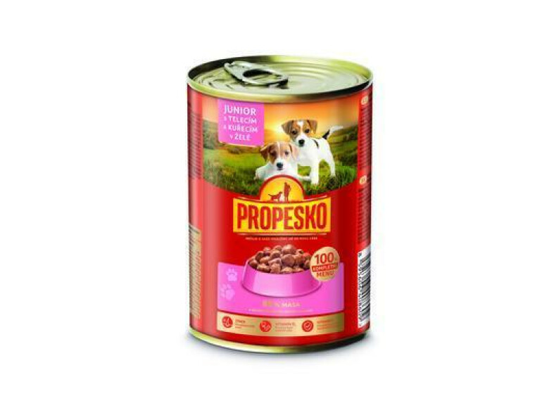 KONZERVA PES JUNIOR TEĽA-KURA 415g PROPESKO