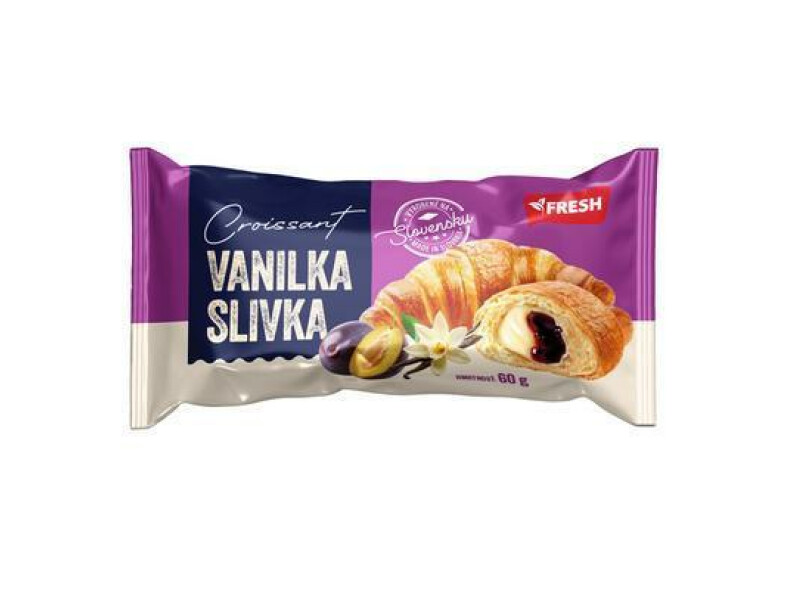 CROISSANT S VANILKOVO-SLIVKOVOU NÁPLŇOU 60g FRESH 