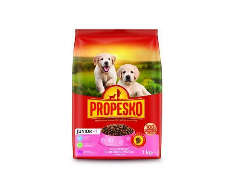 GRANULE PES PROPESKO JUNIOR HYDINA-RYŽA 1kg