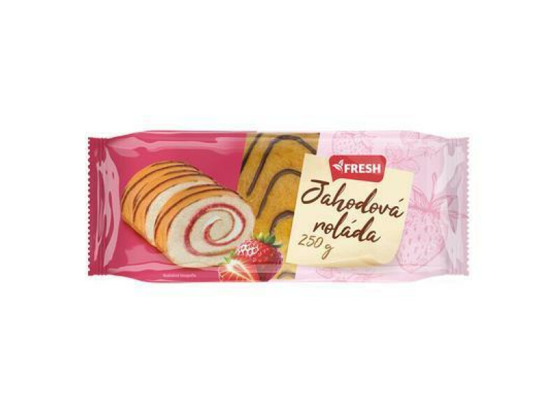 ROLÁDA JAHODOVÁ ZDOBENÁ 250g FRESH
