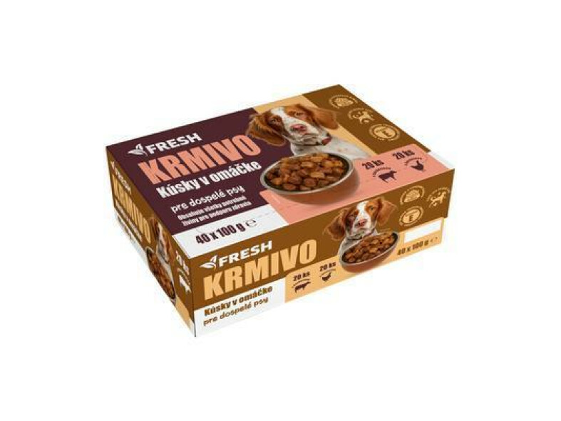 KAPSIČKA PES HOVÄDZIE+KURA 40x100g FRESH