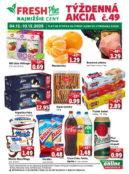 Týždenná akcia FRESH Plus